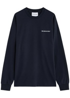 Mki Miyuki Zoku Logo-print Cotton top Navy