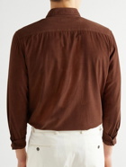 Altea - Button-Down Collar Cotton-Corduroy Shirt - Brown