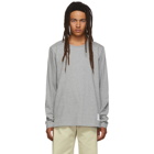 Thom Browne Grey Side Slit Relaxed Fit Long Sleeve T-Shirt