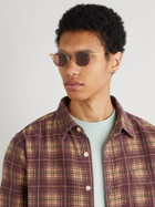 NATIVE SONS - Sputnik Round-Frame Acetate and Gold-Tone Sunglasses - Yellow