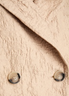 Harris Wharf London Double-breasted Cloqué Coat Beige
