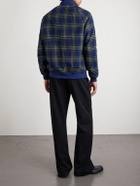 Golden Bear - Raleigh Checked Cotton Bomber Jacket - Blue