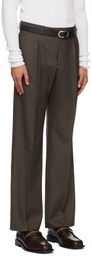 Ernest W. Baker Brown Creased Trousers