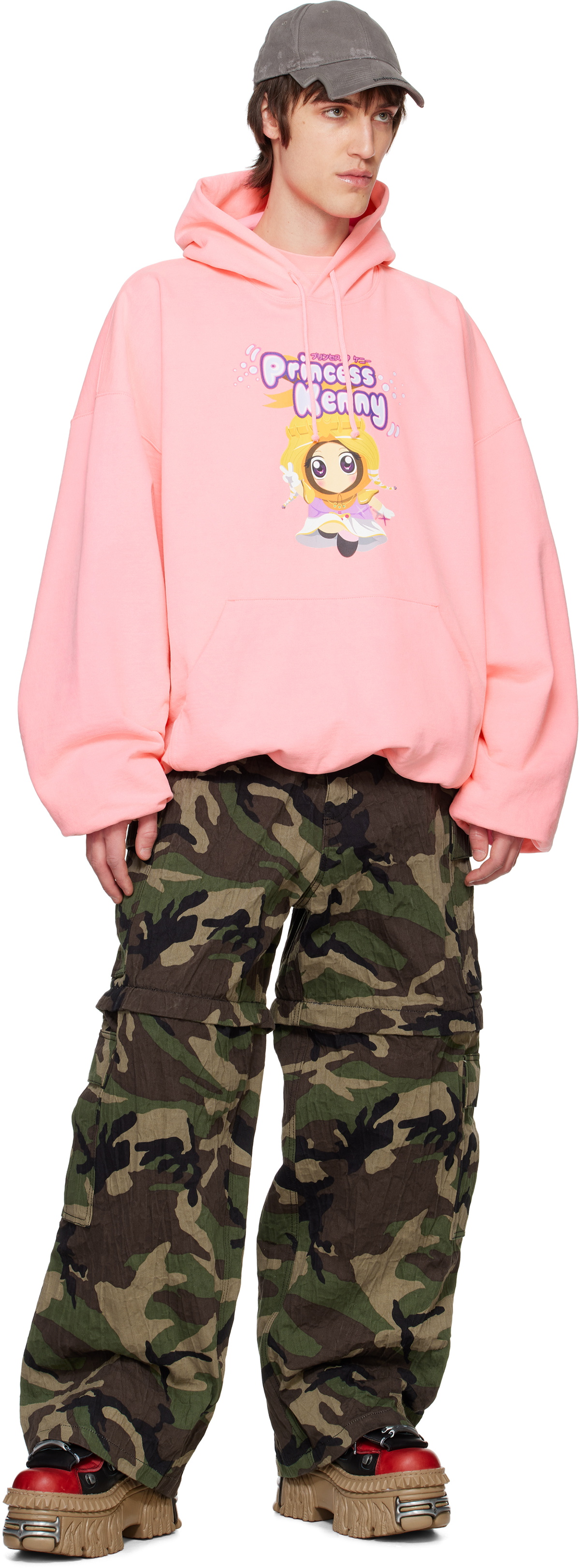 VETEMENTS♡ PRINCESS KENNY CROPPED BOXY HOODIE VETEMENTS】PRINCESS KENNY CROPPED BOXY HOODIE | AYIN
