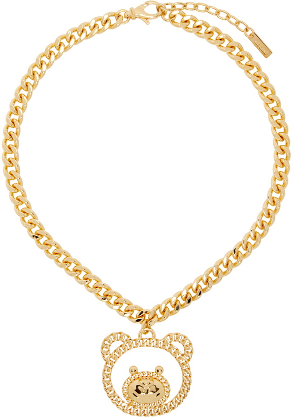 Photo: Moschino Gold Teddy Family Necklace