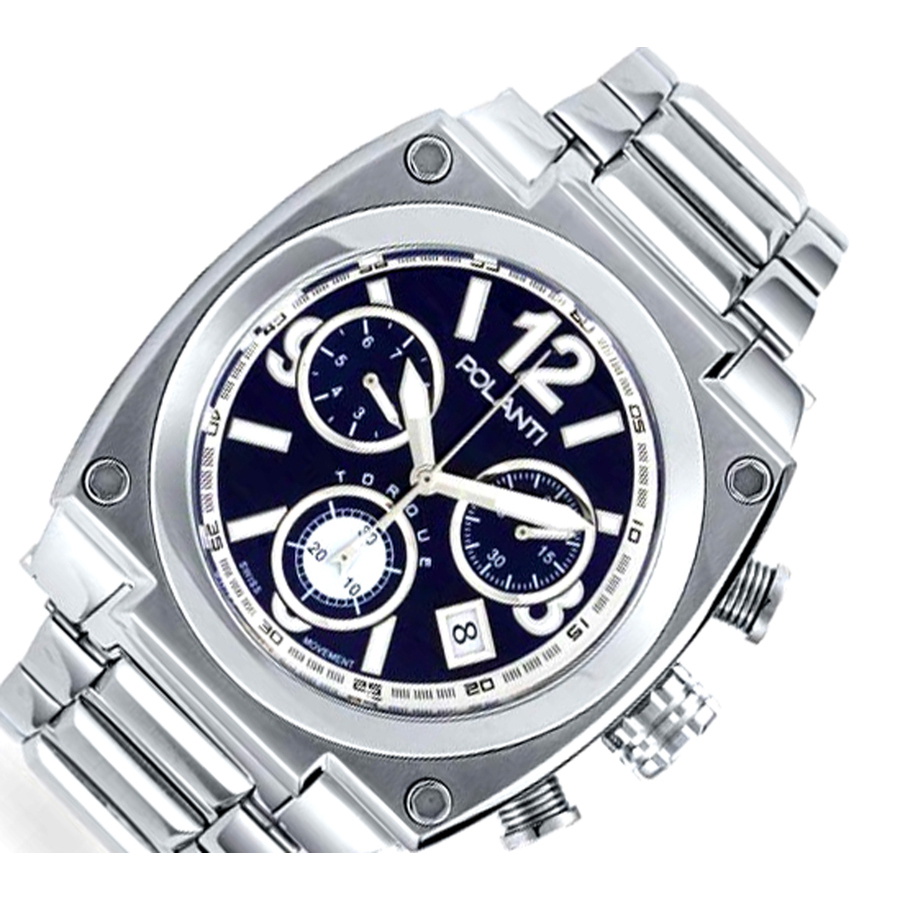 Polanti Torque Ii Chrono Chronograph Blue Dial Mens Watch PLT2003-SBU