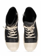 RICK OWENS Leather High Top Sneakers