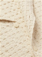 OAS - Waffle-Knit Cotton Shirt - Neutrals