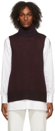 Maison Margiela Burgundy Slit Turtleneck