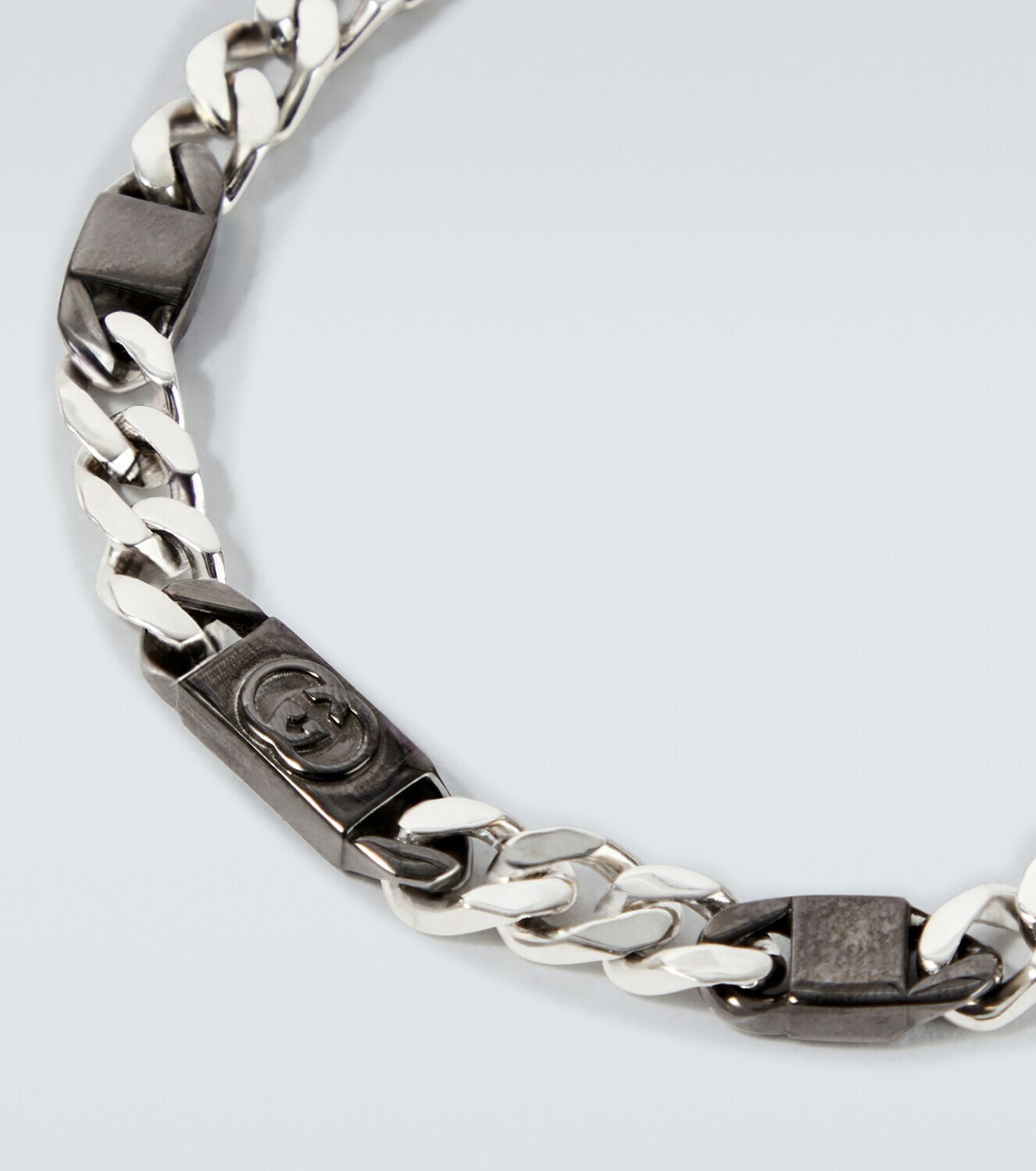 Gucci Gucci Interlocking sterling silver chain bracelet