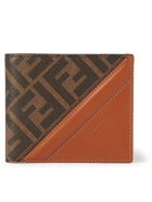 FENDI - Leather-Trimmed Monogrammed Canvas Billfold Wallet