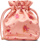 GANNI Pink Printed Nylon Pouch