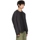 Issey Miyake Men Reversible Black Stitch DFC Zip-Up Sweater