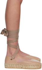 Burberry Beige Embroidered Espadrilles