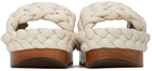 Chloé Off-White Wavy Braided Leather Platform Sandals