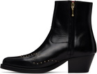 Ernest W. Baker Black Studded Western Boots