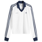 Adidas Women's x Sporty & Rich Long Sleeve Soccer Jersey in White/Night Indigo