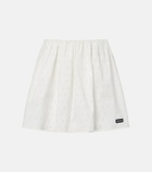 Miu Miu Cotton and linen-blend poplin miniskirt
