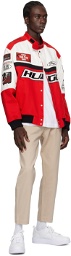 Hugo White & Red Patch Jacket