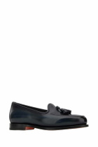 Santoni Dark Blue Leather Andrew Loafers