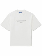 Off-White - Printed Cotton-Jersey T-Shirt - White