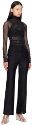 LVIR Black Slit Trousers