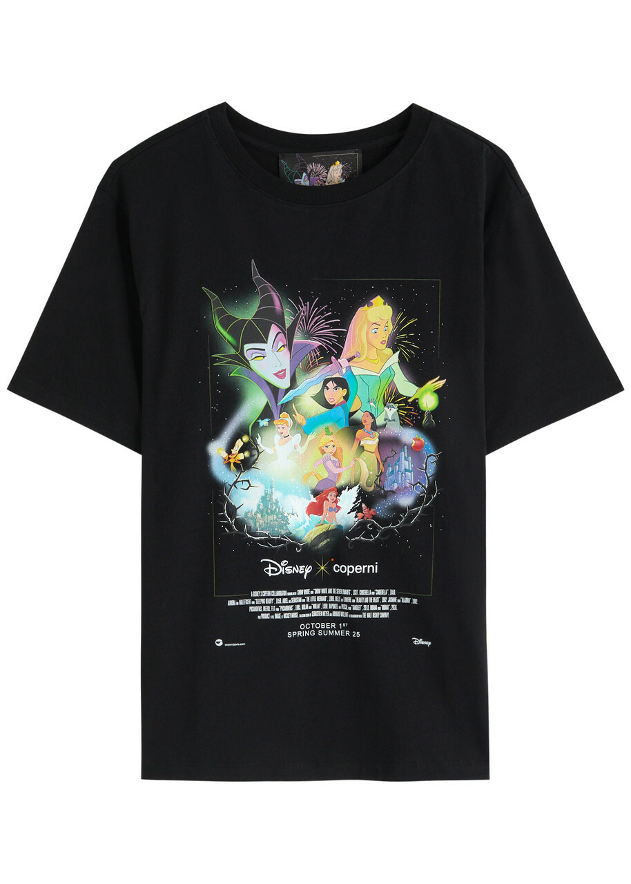 Tシャツ・カットソー Coperni Printed stretch viscose Coperni X Disney t-shirt Disney x Coperni Aurora T-Shirt - Black – The Frankie Shop