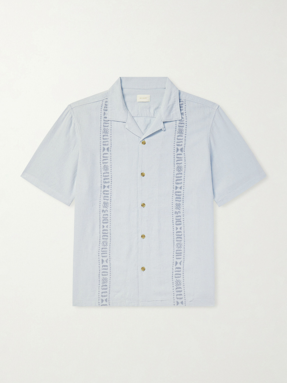 Aimé Leon Dore - Embroidered Linen-Blend Shirt - Blue