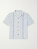 Aimé Leon Dore - Embroidered Linen-Blend Shirt - Blue
