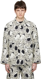 Henrik Vibskov Black & White Birdie Wheel Jacket