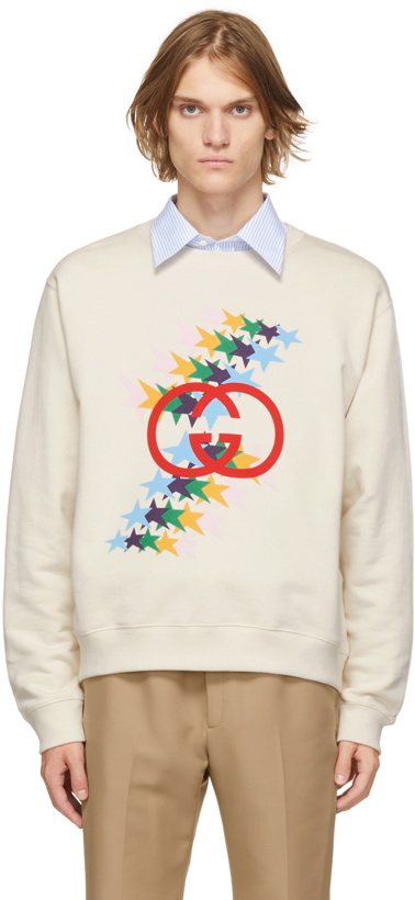 Photo: Gucci Off-White Interlocking G Star Flash Sweatshirt