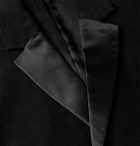 Helmut Lang - Silk-Trimmed Cotton-Moleskin Overcoat - Black