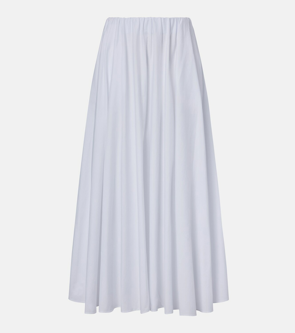 Staud Milano pleated cotton maxi skirt