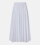 Staud Milano pleated cotton maxi skirt