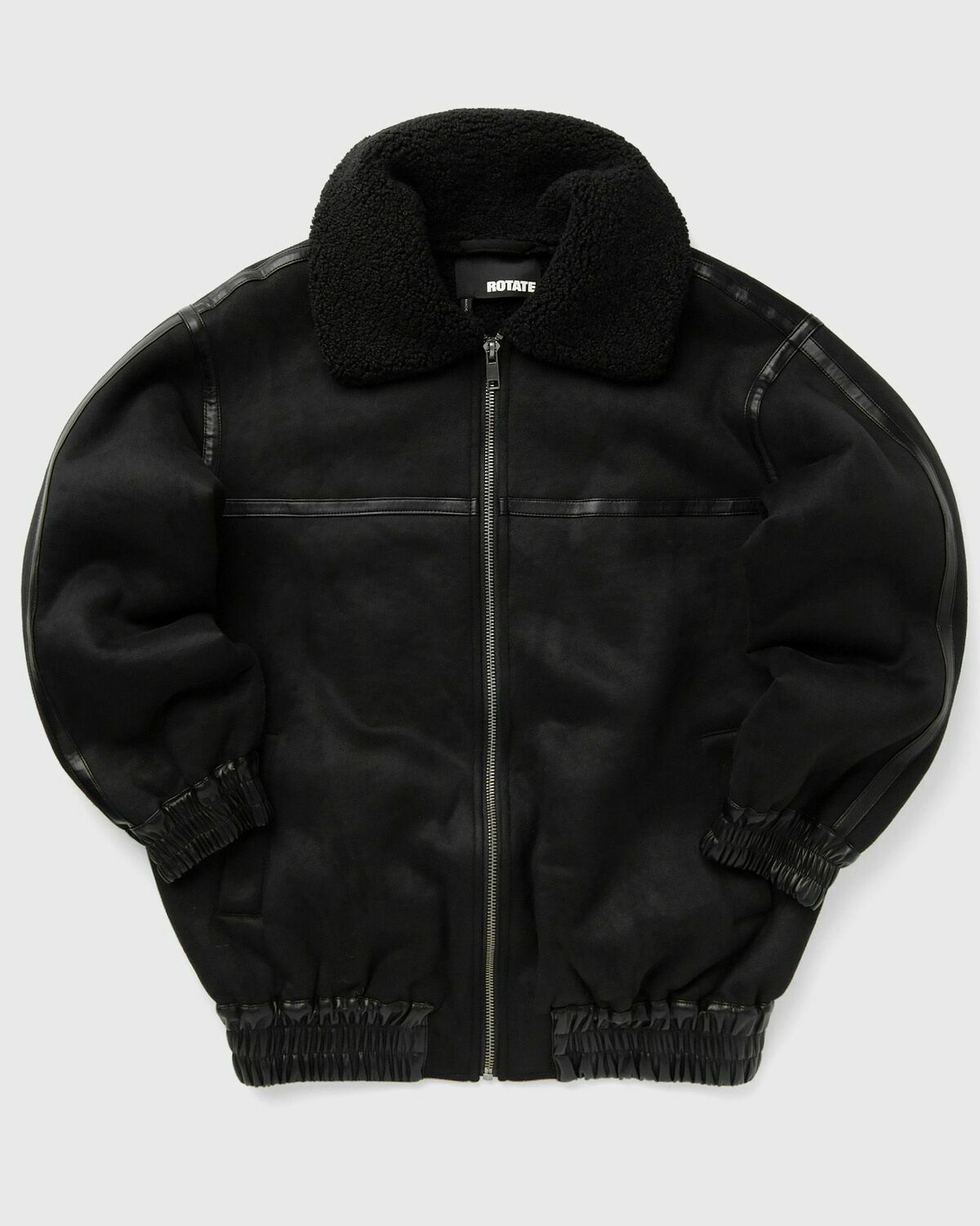 Rotate Birger Christensen Oversized Bomber Jacket Black Bomber Jackets
