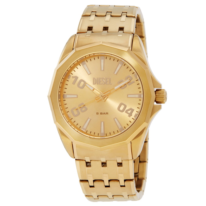 Photo: Diesel Stinger Quartz Gold Dial Mens Watch DZ2239