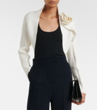 Max Mara Knitted floral-appliqué shrug
