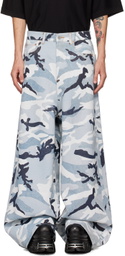 VETEMENTS Blue Camo Big Shape Jeans
