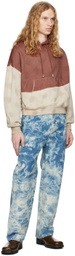 Eckhaus Latta Red & Beige Mars Hoodie