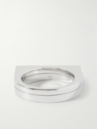 Tom Wood - Step Pinkie Spinel and Rhodium-Plated Silver Ring - Silver