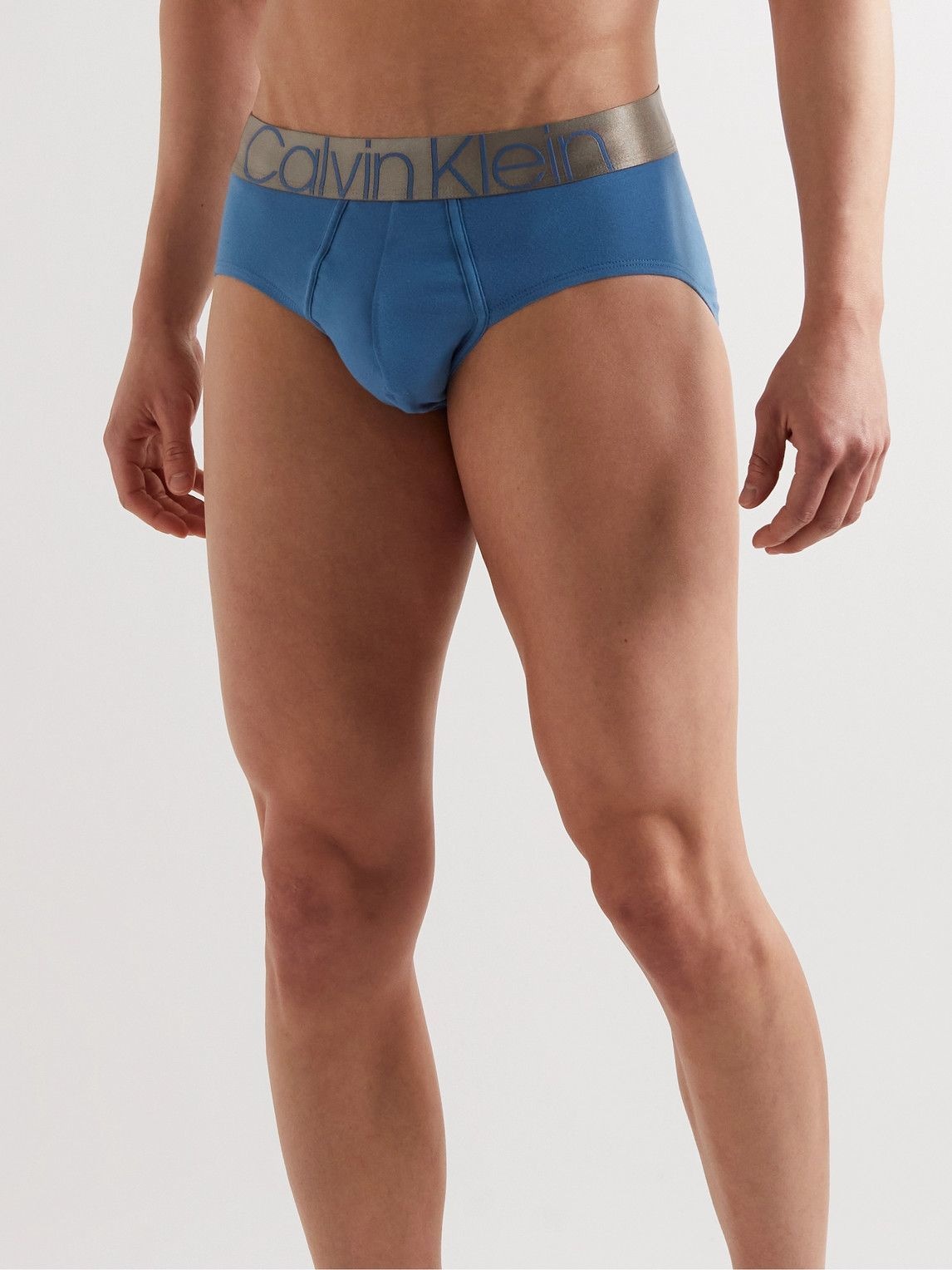 Calvin Klein Mens Steel Micro Hip Underwear Briefs