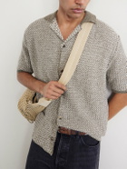 Inis Meáin - Tonnta Camp-Collar Linen, Cotton and Cashmere-Blend Shirt - Green