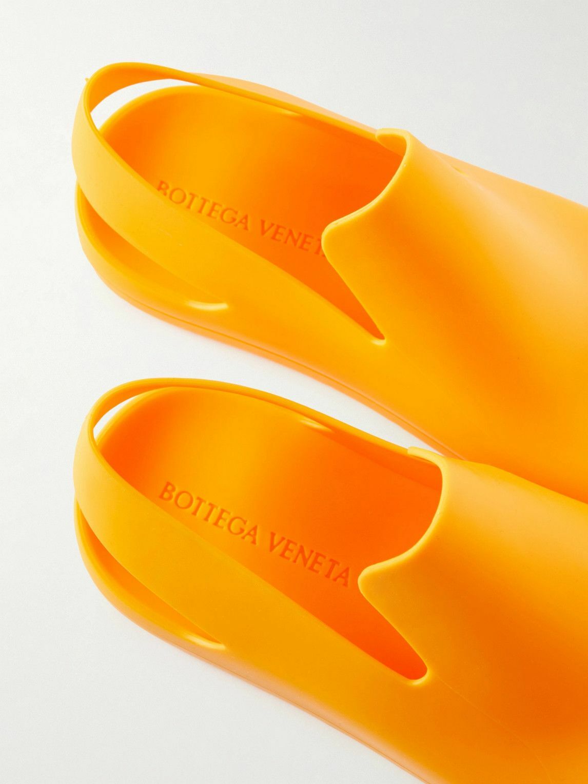 ★Bottega Veneta★Puddle Sandals★Tangerine NIB Bottega Veneta Carpet Tangerine Rubber Flat Pool Slide