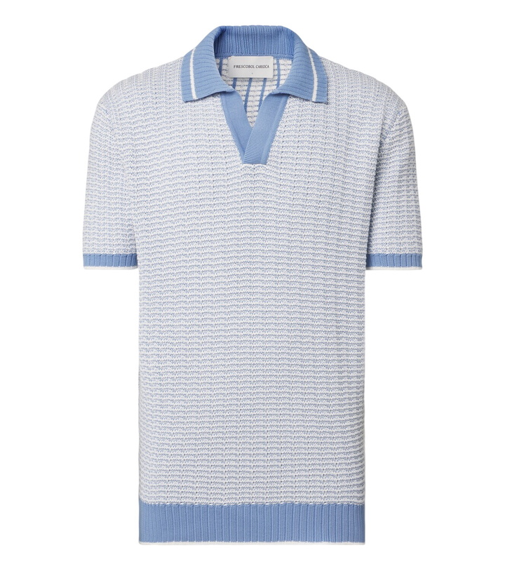Photo: Frescobol Carioca Rino crochet cotton polo shirt