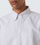 Thom Browne 4-Bar striped cotton Oxford shirt