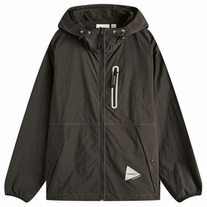 Photo: Gramicci Men's x and wander Brushed Nylon Jacket in Charcoal