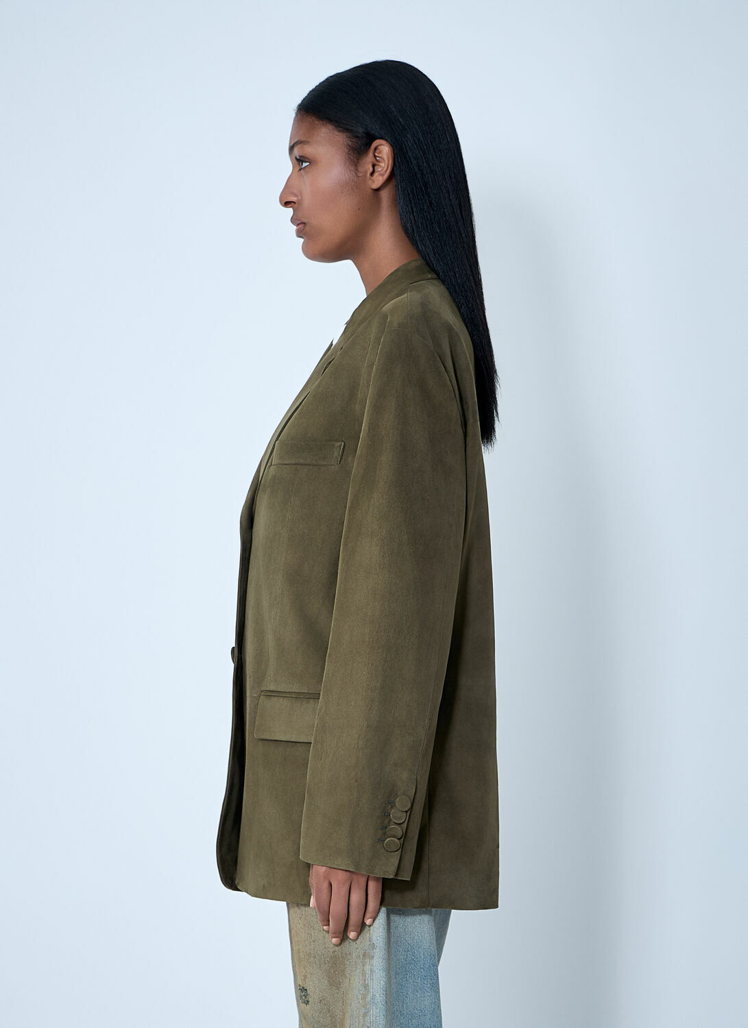 Marni Suede Single-Breasted Blazer