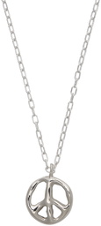 AMBUSH Silver Peace Charm Necklace