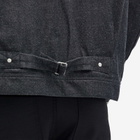 Comme des Garçons Homme Men's Cotton Poly Denim Trucker Jacket in Navy/White