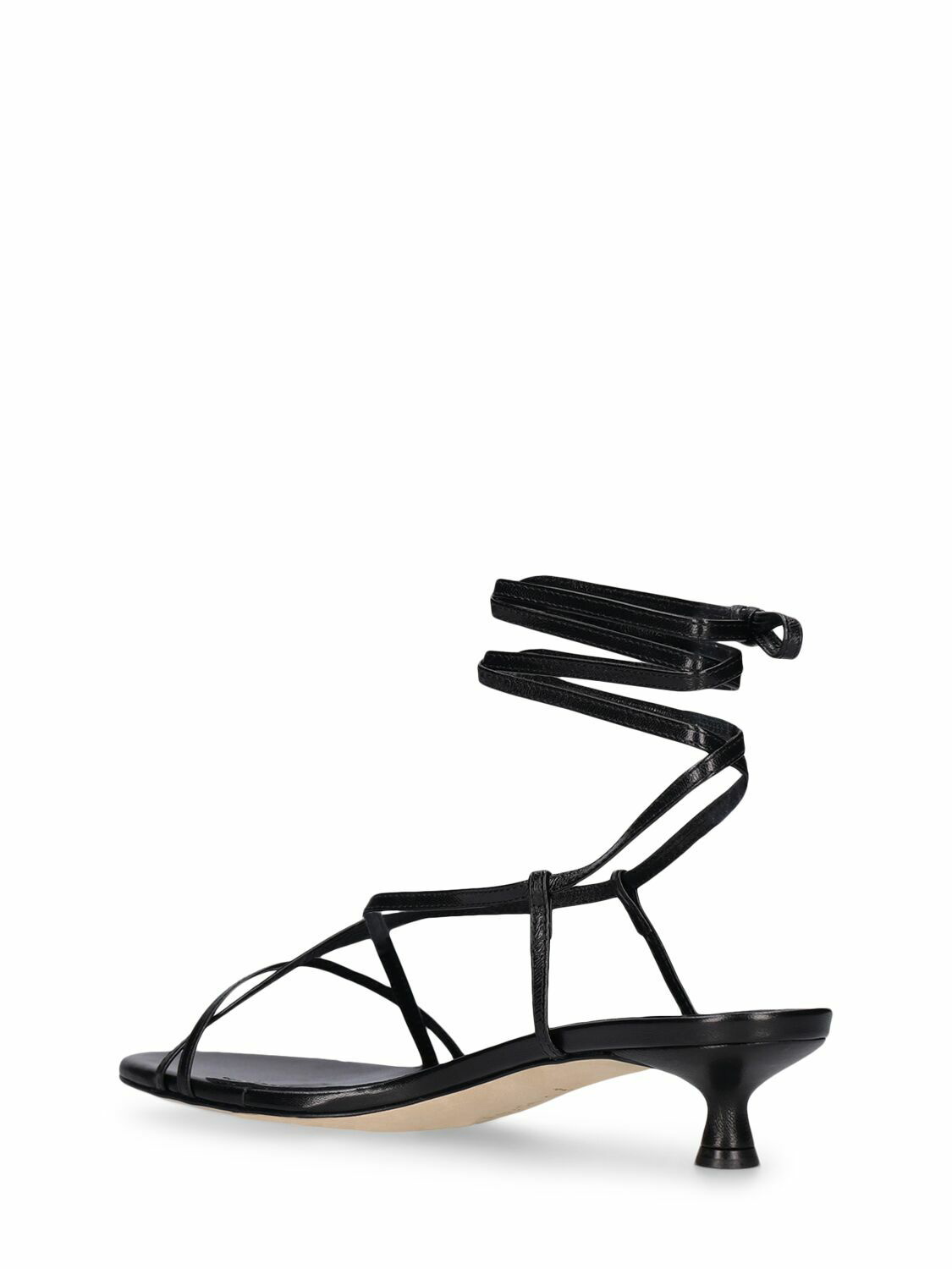 35mm Paige Nappa Leather Lace-up Sandals